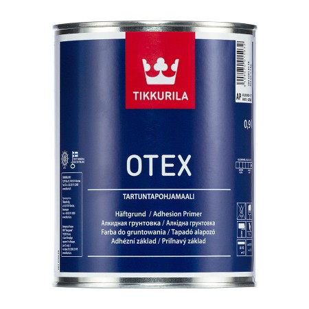 Грунт адгезионный Tikkurila алкидный OTEX, мат, 0, 9л, белая база AP Грунт адгезионный Tikkurila алкидный OTEX, мат, 0, 9л, белая база AP